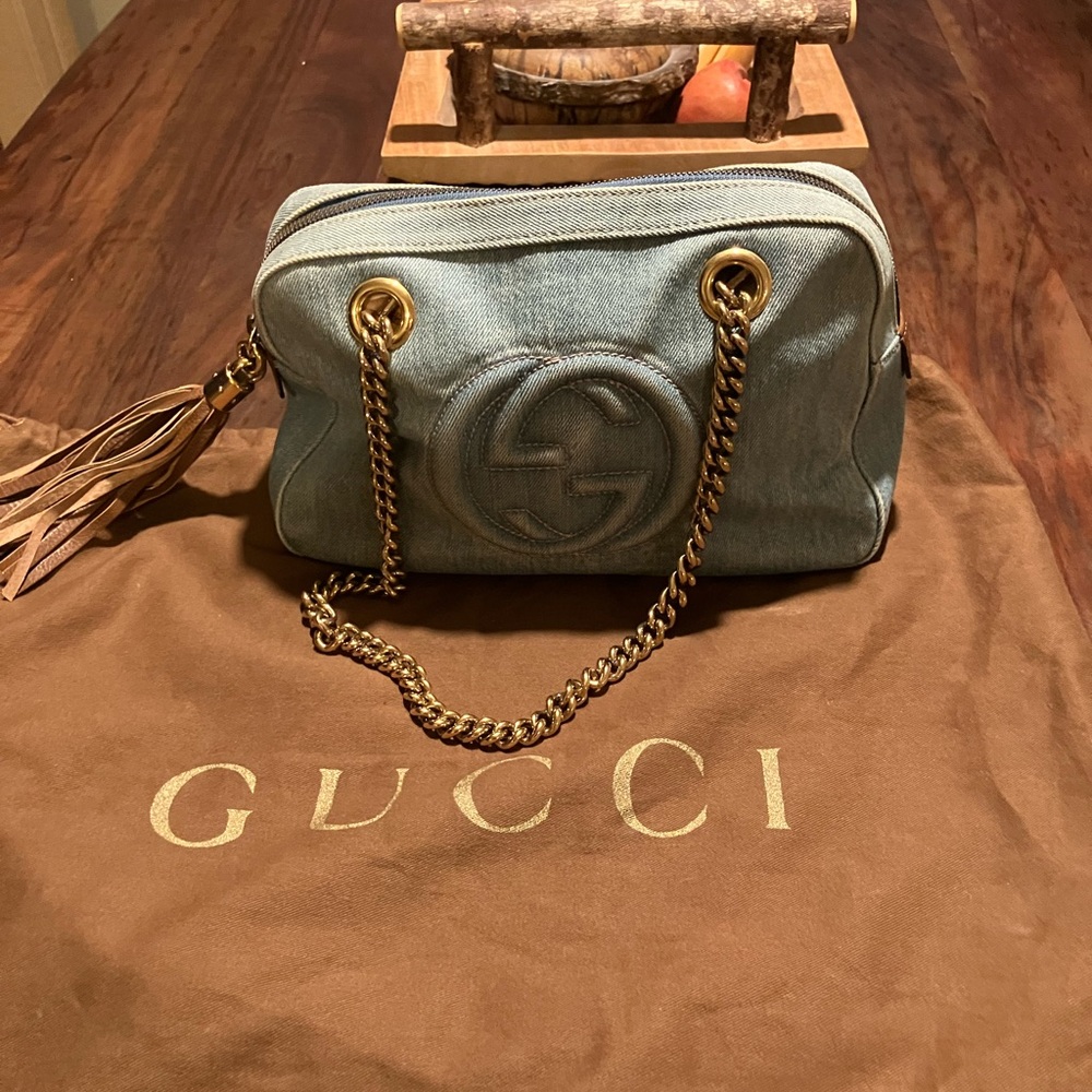 Gucci Blue Denim Soho Shoulder Bag only doesn’t include wallet - Picture 4 of 14